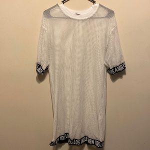 Los Angeles White Mesh oversized shirt/Dress